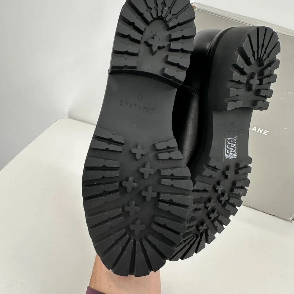 Everlane The Lug Chelsea Boot in Black sz 8.5 Women's Leather Ankle Chunky Sole - Picture 12 of 12